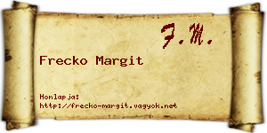 Frecko Margit névjegykártya
